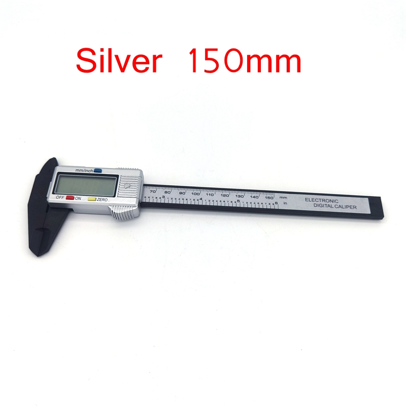 150mm 100mm Electronic Digital Caliper Carbon Fiber Dial Vernier Caliper Gauge Micrometer Measuring Tool Digital Ruler: Blue