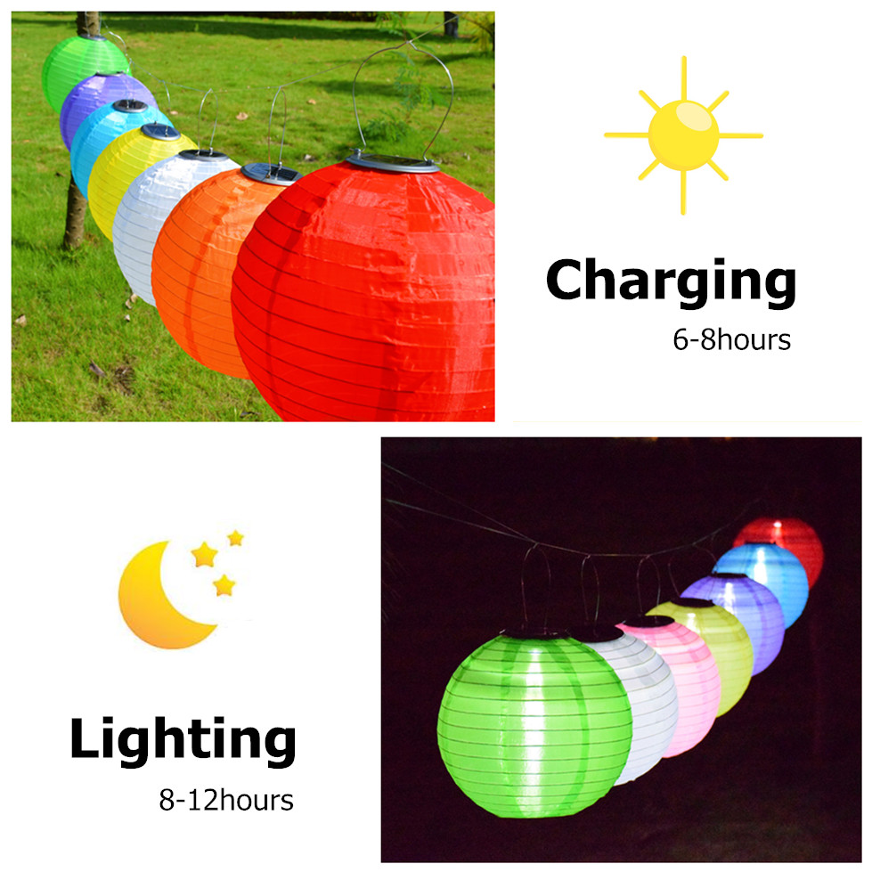 Solar Garden Light Festival Hanging Chinese Lantern Solar LED Lampion Landscape Waterproof Solar Lamp For Outdoor Decoration