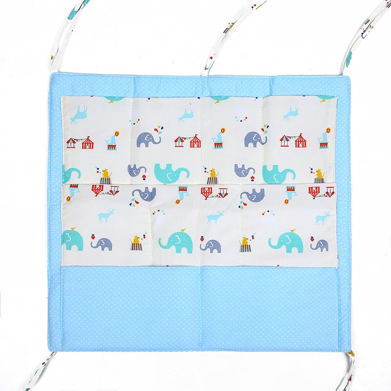 Baby Bed Storage Bag Hanging Muslin Tree Baby Cotton Crib Organizer Doll Toy Diaper Pocket for Crib Bedding Set: 3