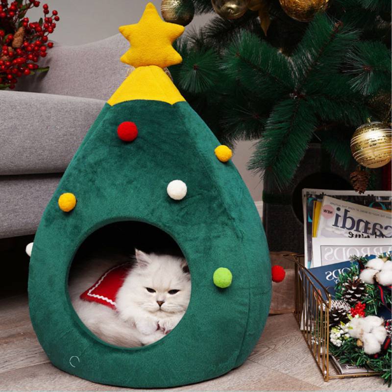 3 Stijlen Kat &amp; Hond Huis Kerst Huisdier Slapen Bed Voor Katten Winter Zachte Kleine Honden Bedden Kitten Cave Huis nest Puppy Mat Producten