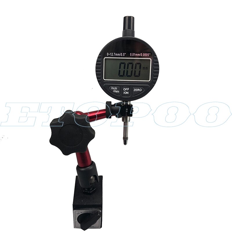 25.4mm/1&quot; Digital Dial Indicator Electronic Gauge Meter Metric/Inch With RS232 Data Magnetic Stand Holder Dial Test Indicator
