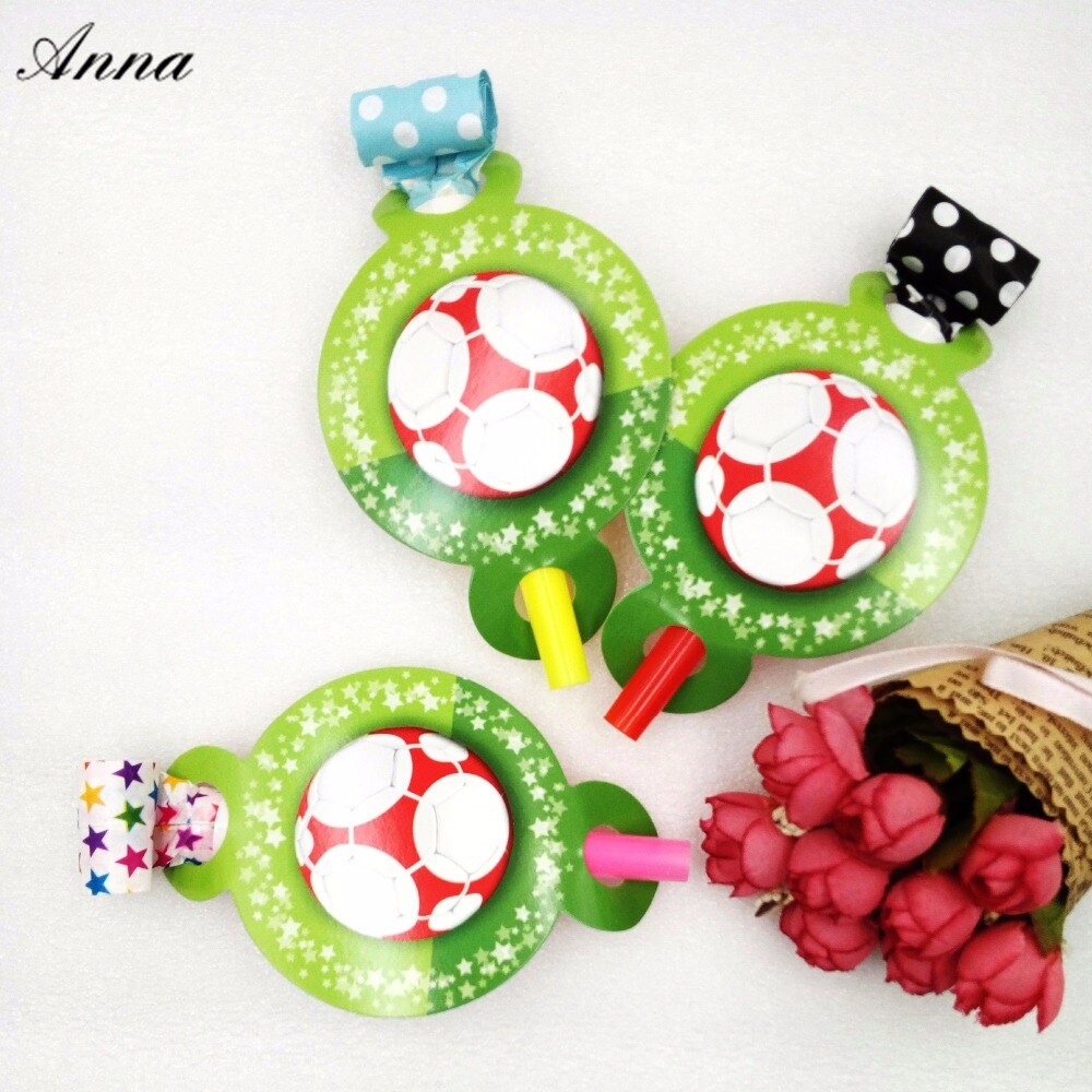 6 Stk/set Voetbal Verjaardag Feestartikelen Blowout Fluitjes Kids Verjaardagsfeestje Gunsten Decoratie Levert Lawaaimaker