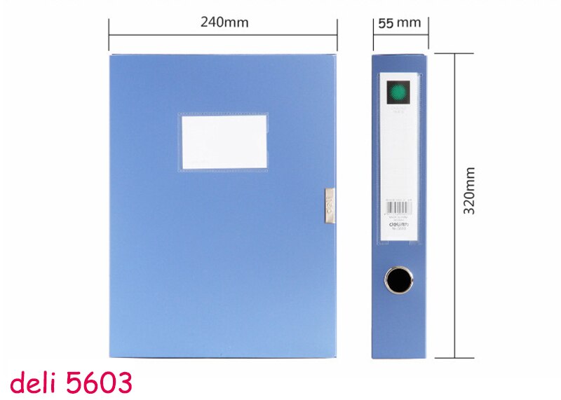 Plastic file box A4 5602 data storage box filling products file folder box file Brand DELI office stationery: 5603