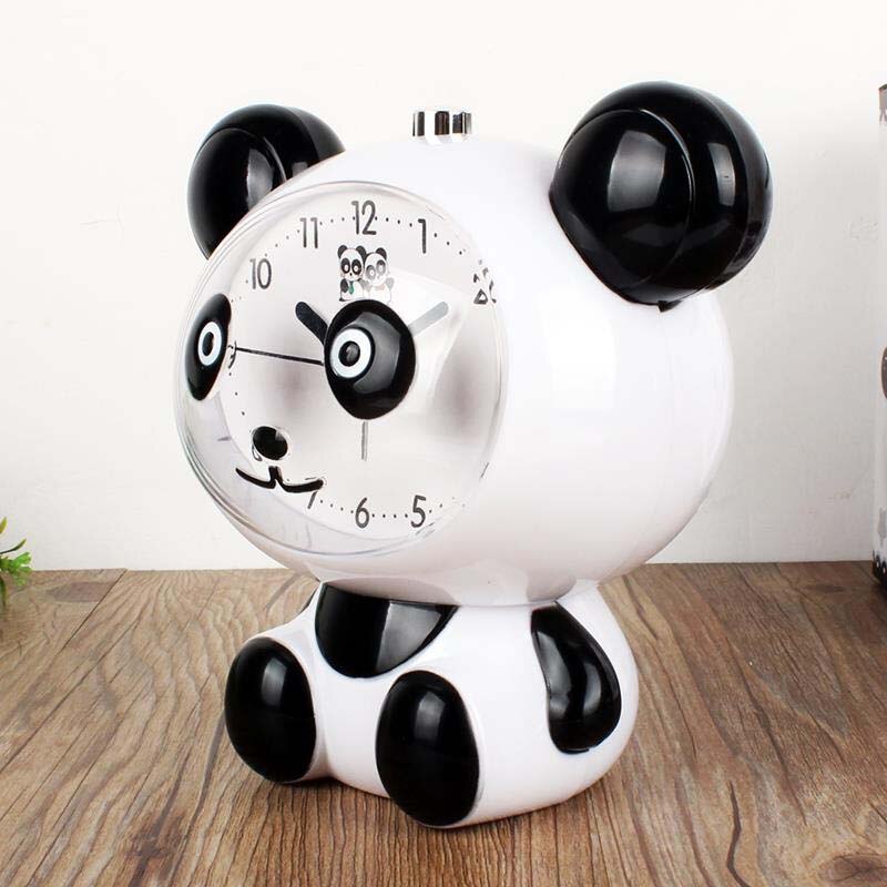 Luminous Clocks Student Music Snooze Alarm Clock Cute Panda Alarm Clock Home Room Decor despertador