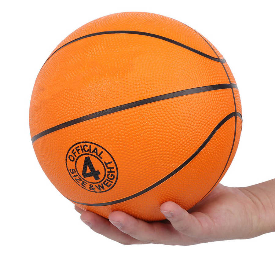 Taille officielle 4 ballon de basket-Ball en caoutchouc basket-Ball en plein air intérieur Match balle équipement d'entraînement pour enfants compétition étudiante