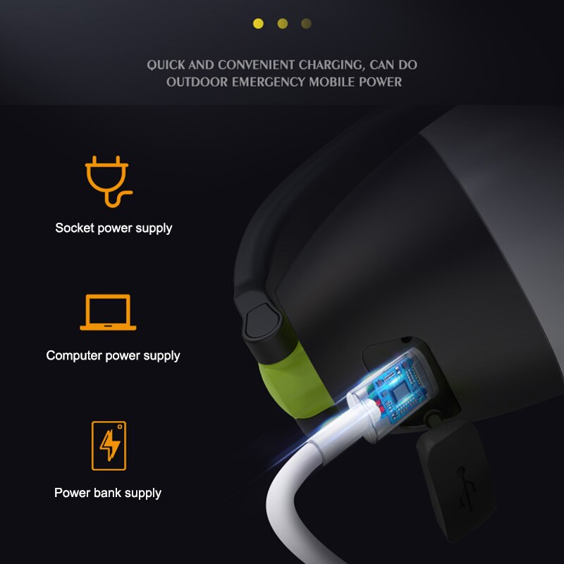 Camping nødlampe bordtelt lampe 3 in 1 led lys multifunktionel udendørs nød genopladelig lampe  lb88