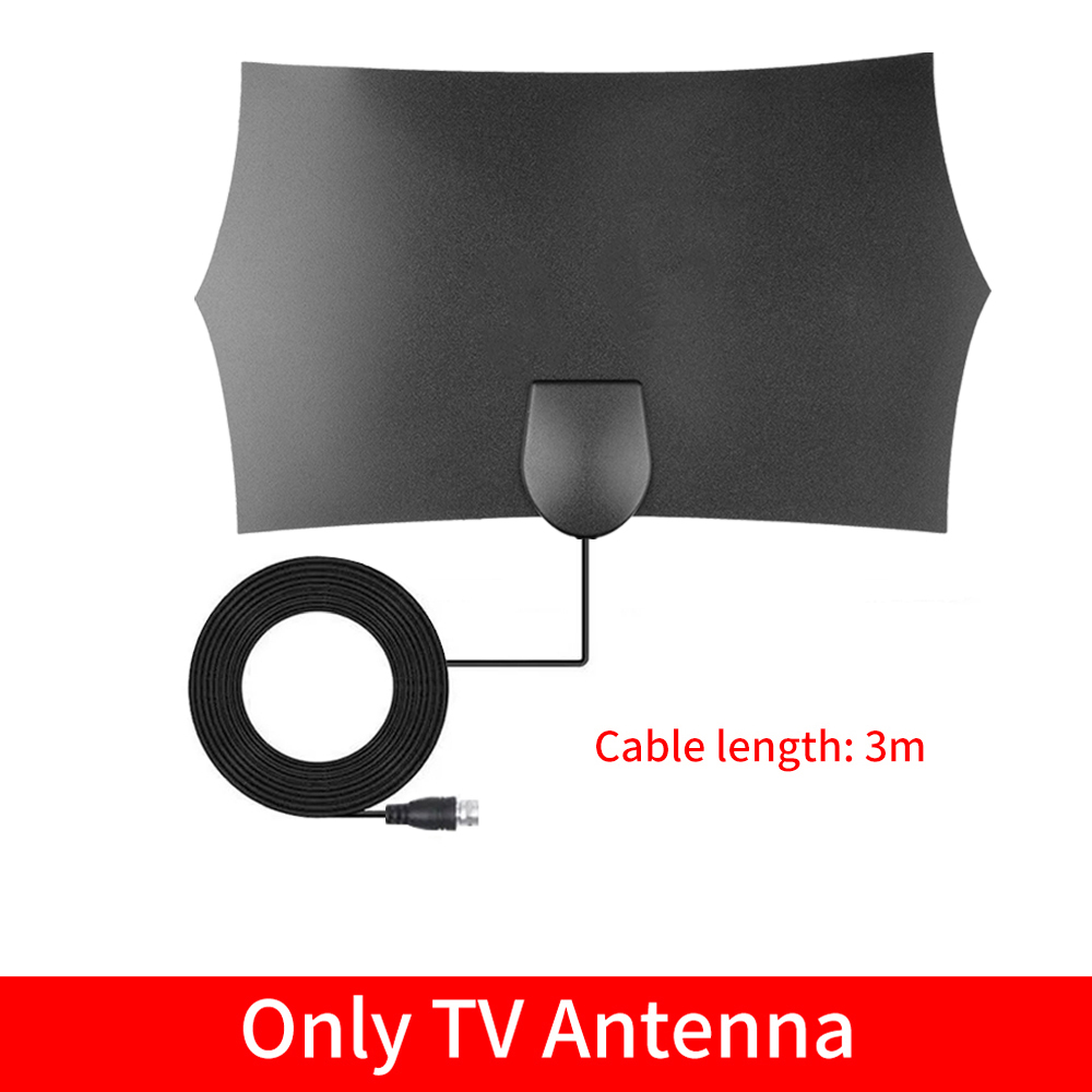 300miles Digital TV Antenna 8K/4K TV Antena 20dB HDTV Antenna 3M HD for Camper Van Caravan Boat Car Bedroom For VHF UHF: Only Antena Black