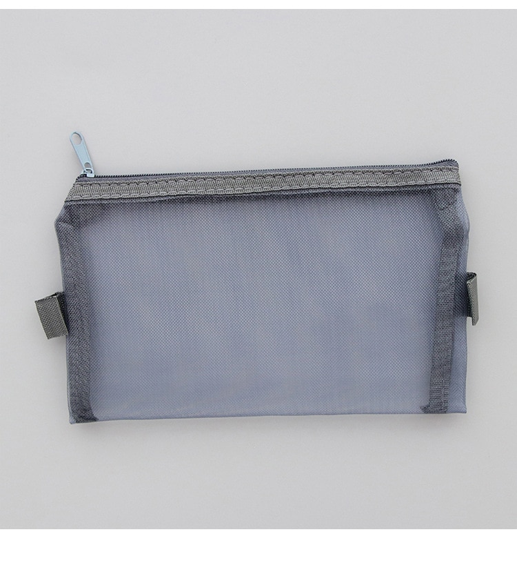 Simple Transparent Mesh Pencil Case Office Student Pencil Cases Nylon Kalem Kutusu School Supplies Pen Box Astuccio Scuola BD37: 6