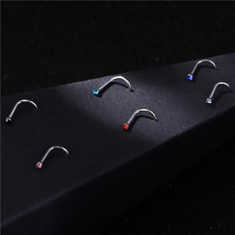 Piercing para nariz estilo Punk, joyería para labio, joyería corporal para hombre, pendientes para mujer, 1,8mm, 10 Uds.
