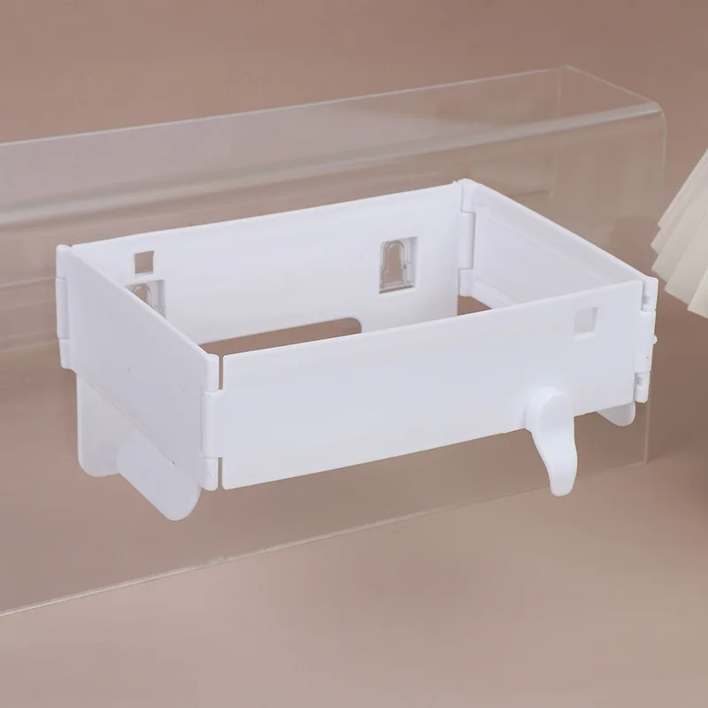 1-teiliger zusammenklappbarer Müllsackhalter, Schranktür, Badezimmer, Küche, Schreibtisch, vielfältig Organizer, Küchenzubehör: Weiß
