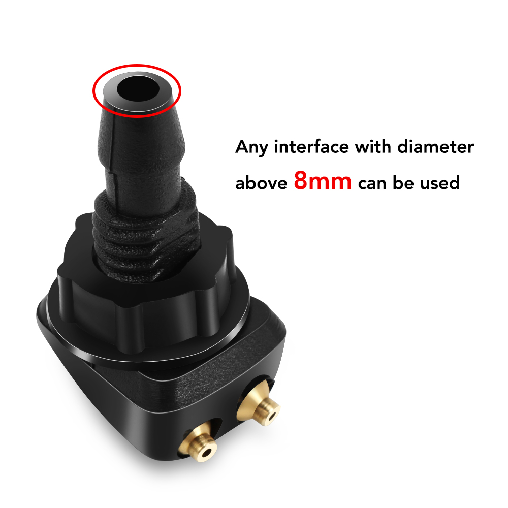 2x Universele Voorruit Ruitensproeier Nozzle Spuit Voor Citroen C4 C1 C5 C3 C6 C-ELYSEE Vts Picasso Saxo