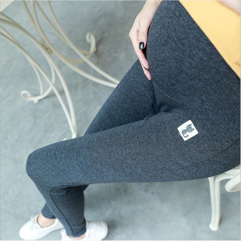 Elastic Maternity Pants Spring Autumn Leggings Adjustable Waist Solid Pregnant Women Pregnancy Clothes X138