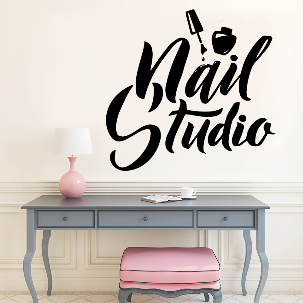 Creatieve Muurtattoo Nail Salon Wall Art Stickers Vinyl Decals Voor Nail Salon Room Decor Sticker Vinyl Muurschildering Behang Poster