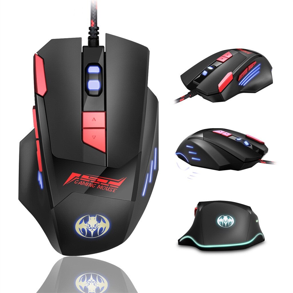 BLOODBAT GM18 Wired Gaming Low noise Ergonomic Computer Silent PC Laptop Mouse Ergonomic 3200DPI 4Gears Optical Mice