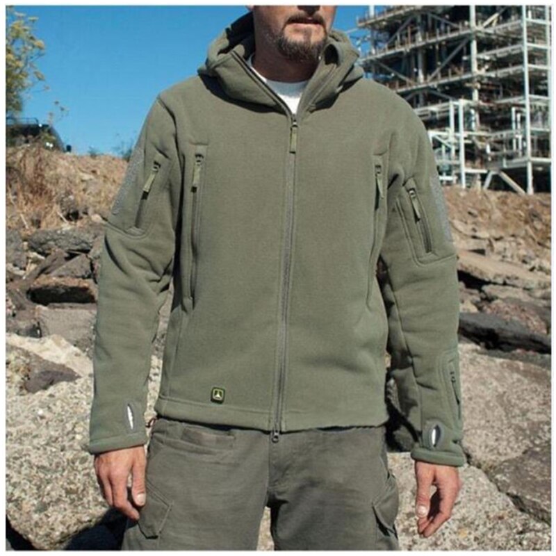 Soft shell utomhus varm underkläder fleecejacka manlig kalldräkt hoodie
