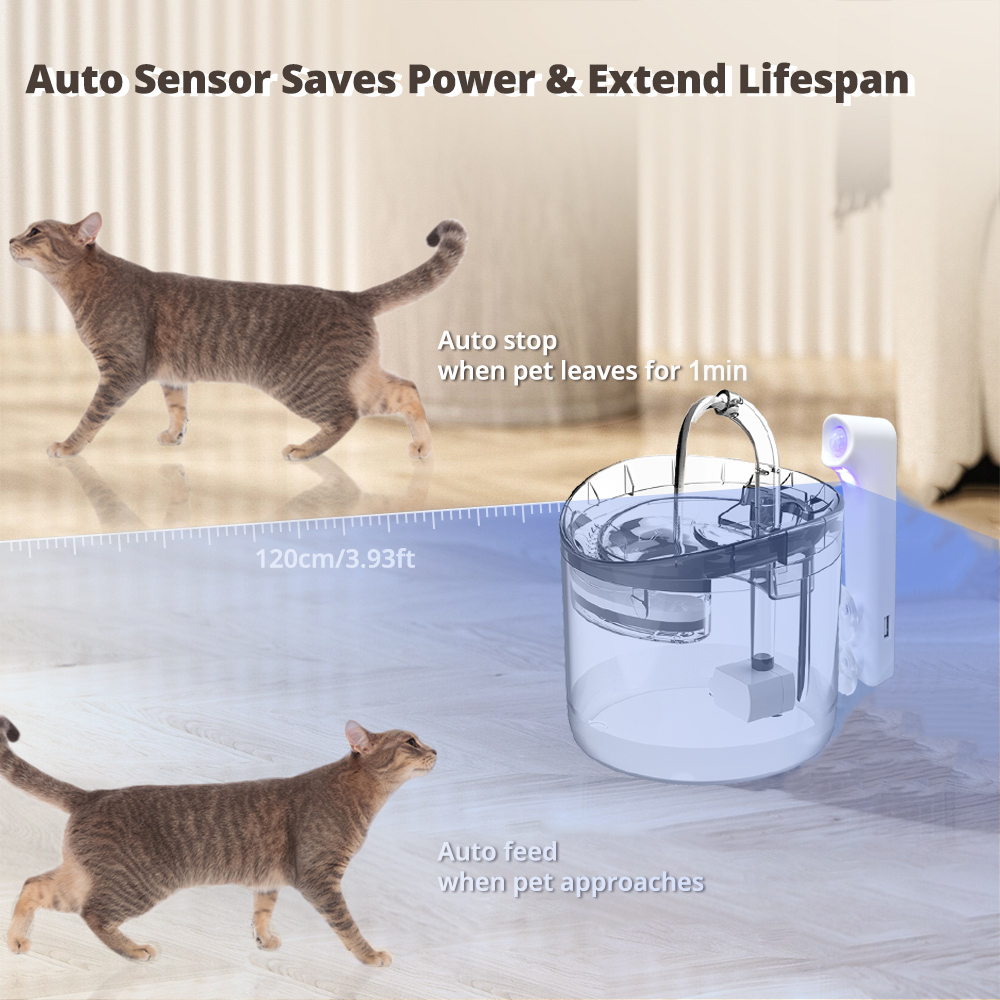2L Katze Wasser Brunnen Filter Automatische Sensor Trinker Für Katzen Zubringer Haustier Wasser Spender LED Auto Trinken Brunnen Für Katzen