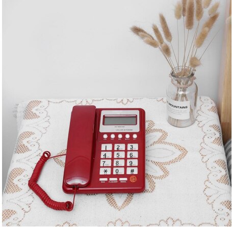 Telefoonnummer beller-id thuiskantoor gratis batterij rode telefoon bureautelefoon kantoor vaste lijn vaste thuis hotel bekabelde telefoon