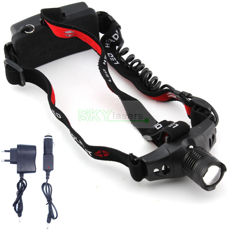 Mini Q5 LED Headlight Headlamp Head Lamp Light Zoomable Zoom in out For AAA or 18650: B