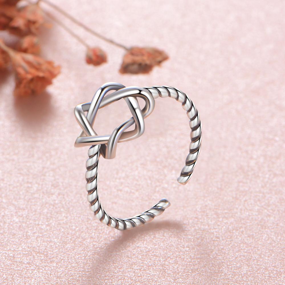 WLLDDDIU 925 Sterling Zilver Open Ring,925 Sterling Zilveren Ring