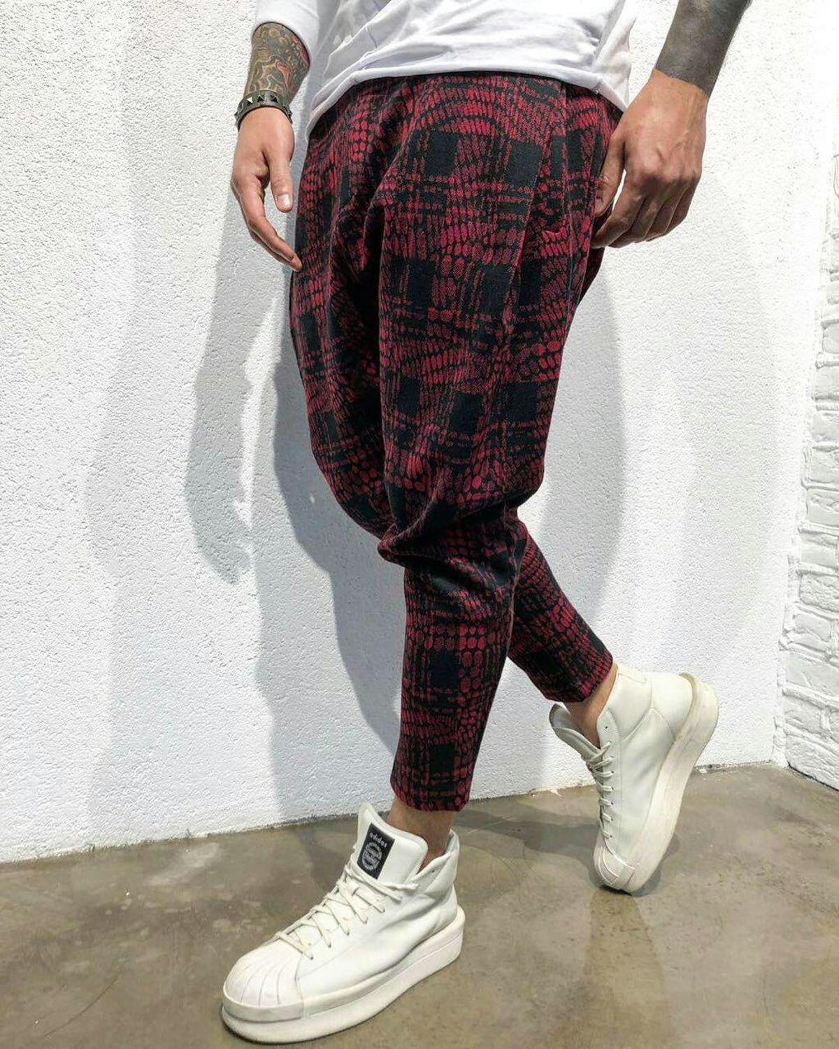 Heren Streetwear Broek - Premium Katoen - Gestreept Design - Elastische Taille