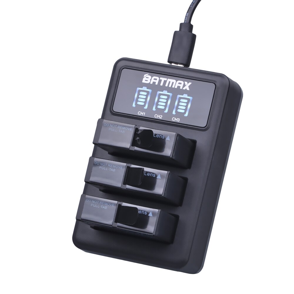 3.85v az16-1 paristoa xiaomi yi lite 2 4k 4k +  led usb 3 -paikkainen laturi xiao  yi 4k -toimintakameran akulle