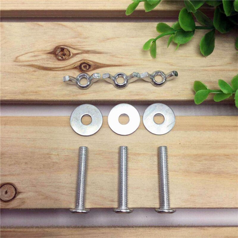 10Pcs Birds Perch Holder Parrot House Screw and Nuts Food Feeder Parts Bird Cage Breeding Box Accessories