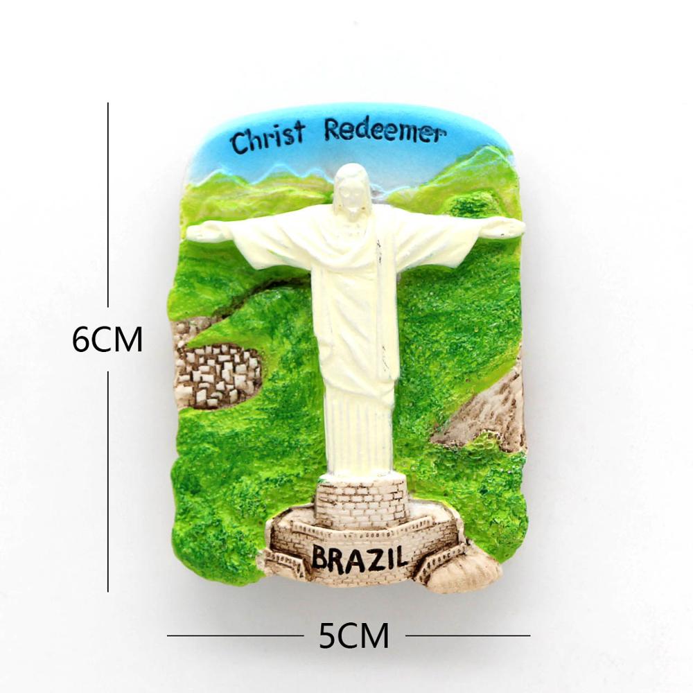 Japan Toerisme Koelkast Magneten Plakken Souvenirs Tokyo Shinkansen Chili Brazilië Marokko Souvenirs Kamer Decoratie: Jesus in Brazil