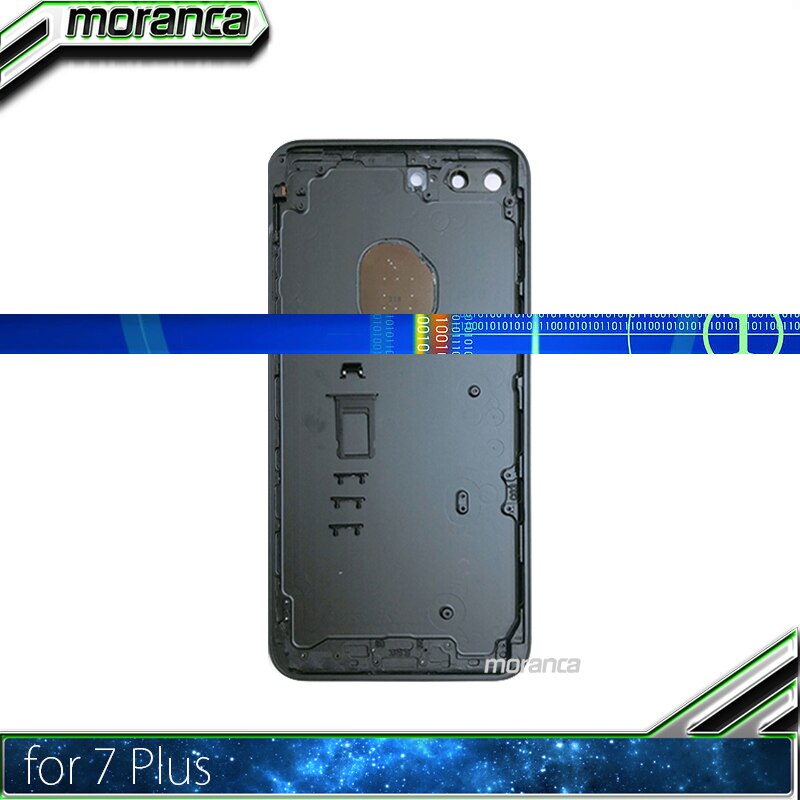 Capa traseira de alta qualidade, para iphone 7 7g plus 7plus, capa da bateria, chassi de moldura intermediária com botões laterais peças de reparo da bandeja do sim