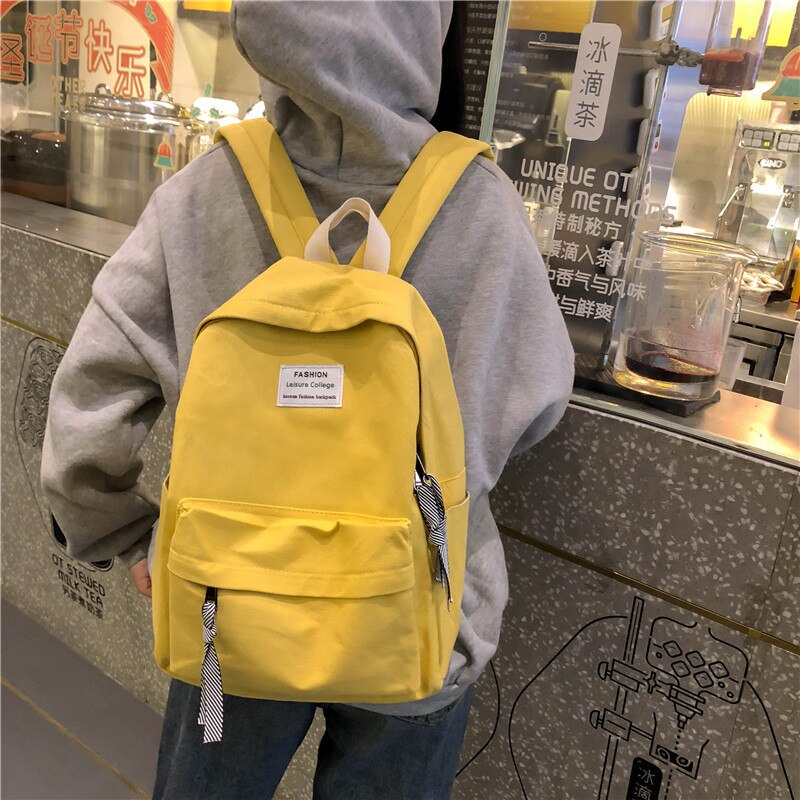 Cute School Bag Girls Canvas Backpack Women Shoulder Bags Travel Student Schoolbag Teenager Backpacks WBS799-2