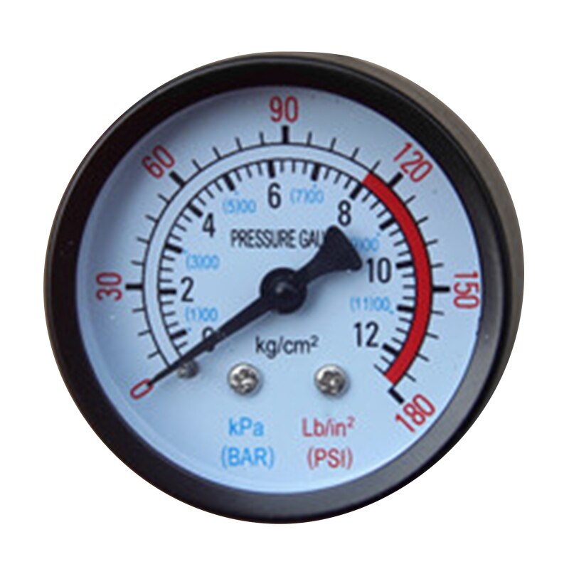 0-180PSI 0-12Bar Air Compressor Pneumatic Hydraulic Fluid Pressure Gauge 2 Types: 1