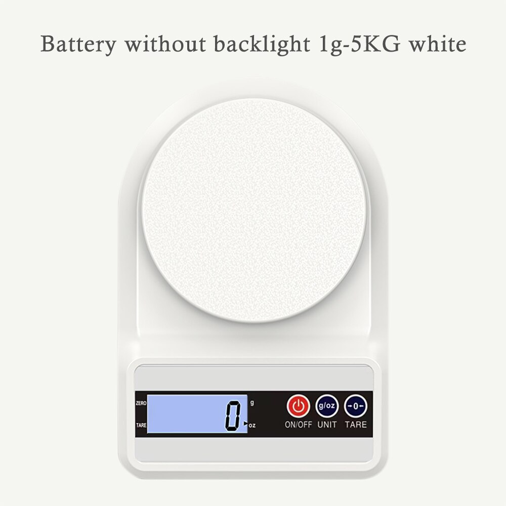 Household Kitchen Electronic scale portable medicinal material electronic gram scale coffee baking 1g mini bench scale kitchen: No backlight white