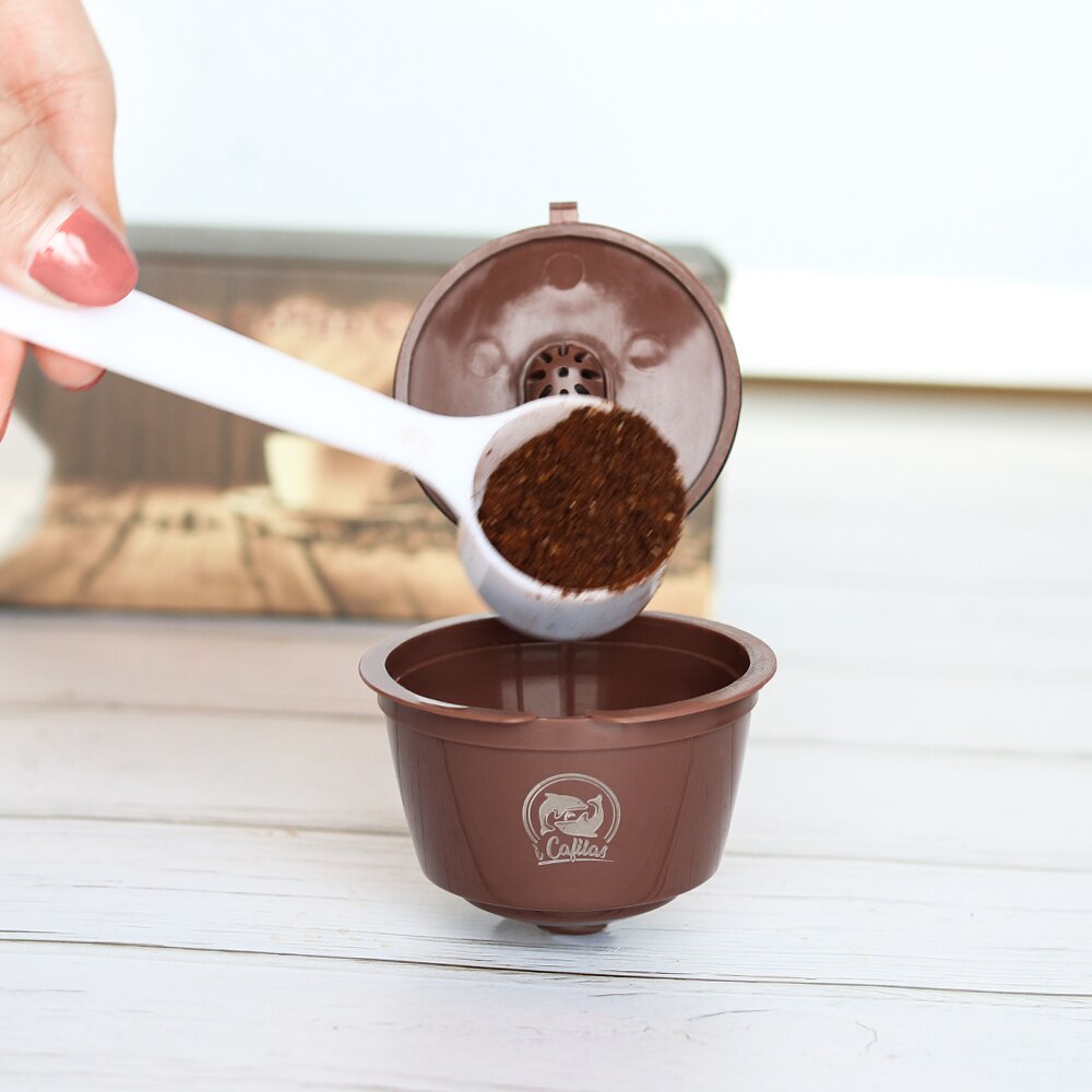 Cápsula Reutilizable de Café Crema para Cafetera Dolce Gusto, Cestas Rellenables con Filtro, Fundas de Dos Colores Actualizadas para 3ª Generación