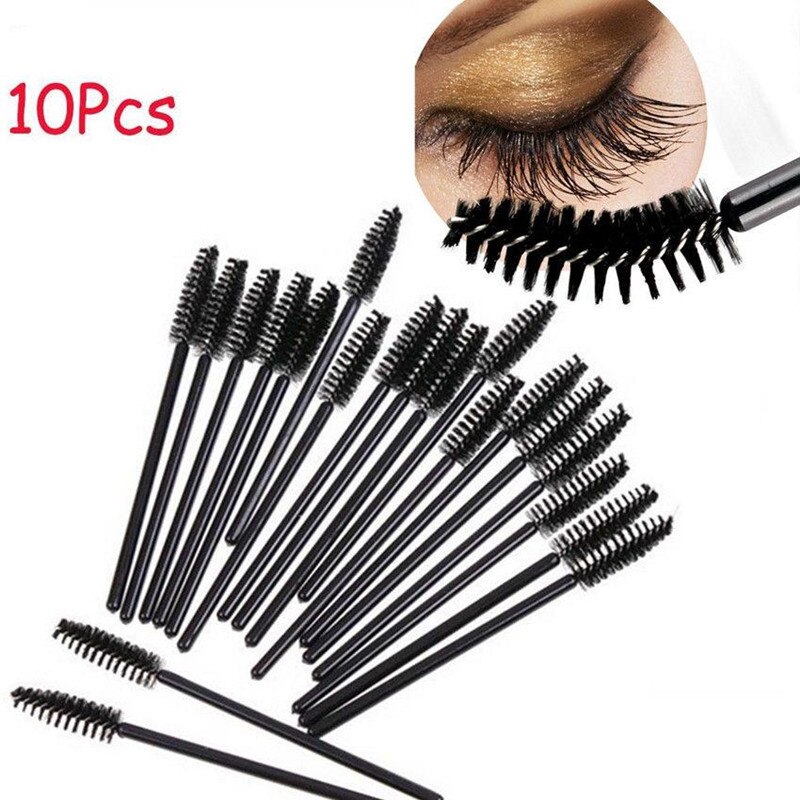 1 PC/10 PCS/50 STUKS Wegwerp Eyelash Mini Brush Mascara Applicator Wand Make-Up Kwasten Ogen Lip Cosmetica borstels