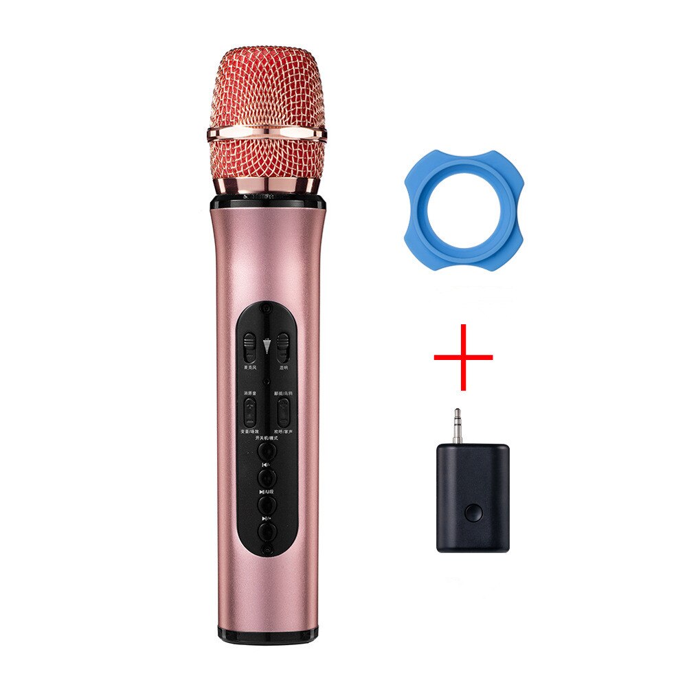 Micrófono K6 para teléfono móvil, accesorio inalámbrico compatible con Bluetooth, varios dispositivos: Pink  K6L