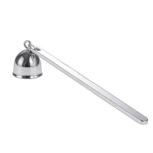 1pc rostfritt stål oljelampa kutter lock ljus veke trimmer släckt eld klocka form ljus snuffers ljus tillbehör 20*3cm: F