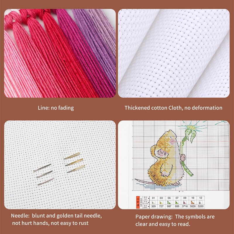 Fjäril kärlek blomma  (18)  korsstygn kit aida 11ct 14ct blommönster diy broderi handarbete uppsättning vägg dekoration målning