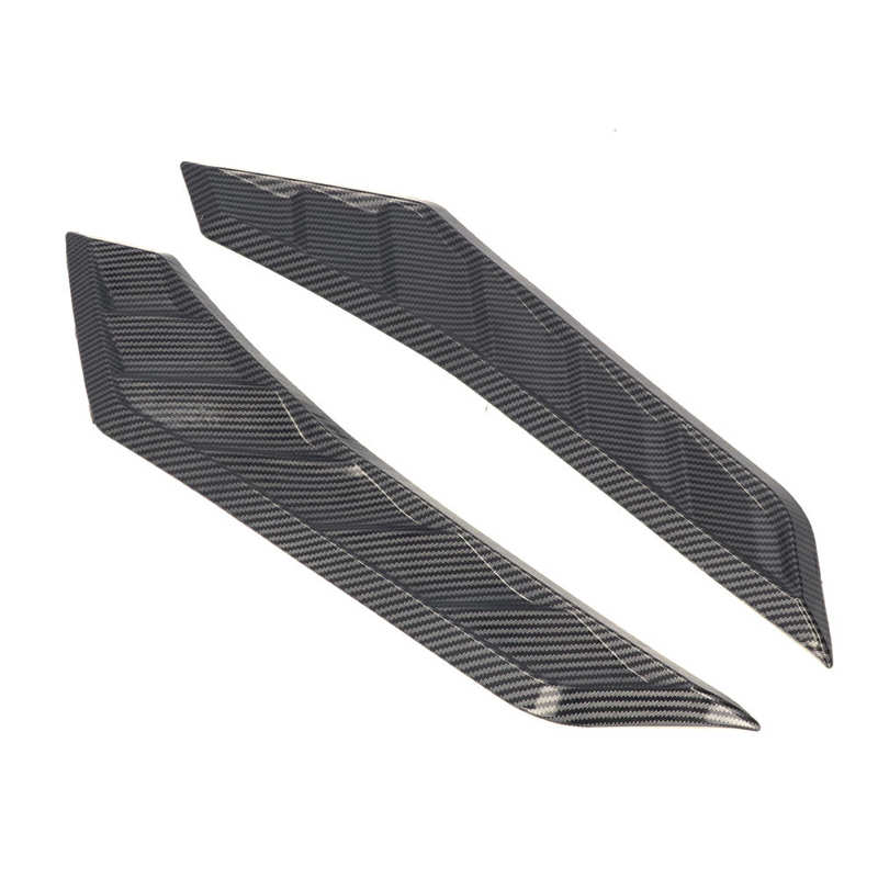 2 Pcs Carbon Fiber Style Hood Vents Bonnet Cover Rubber Front Bonnet Vent Universal for Car
