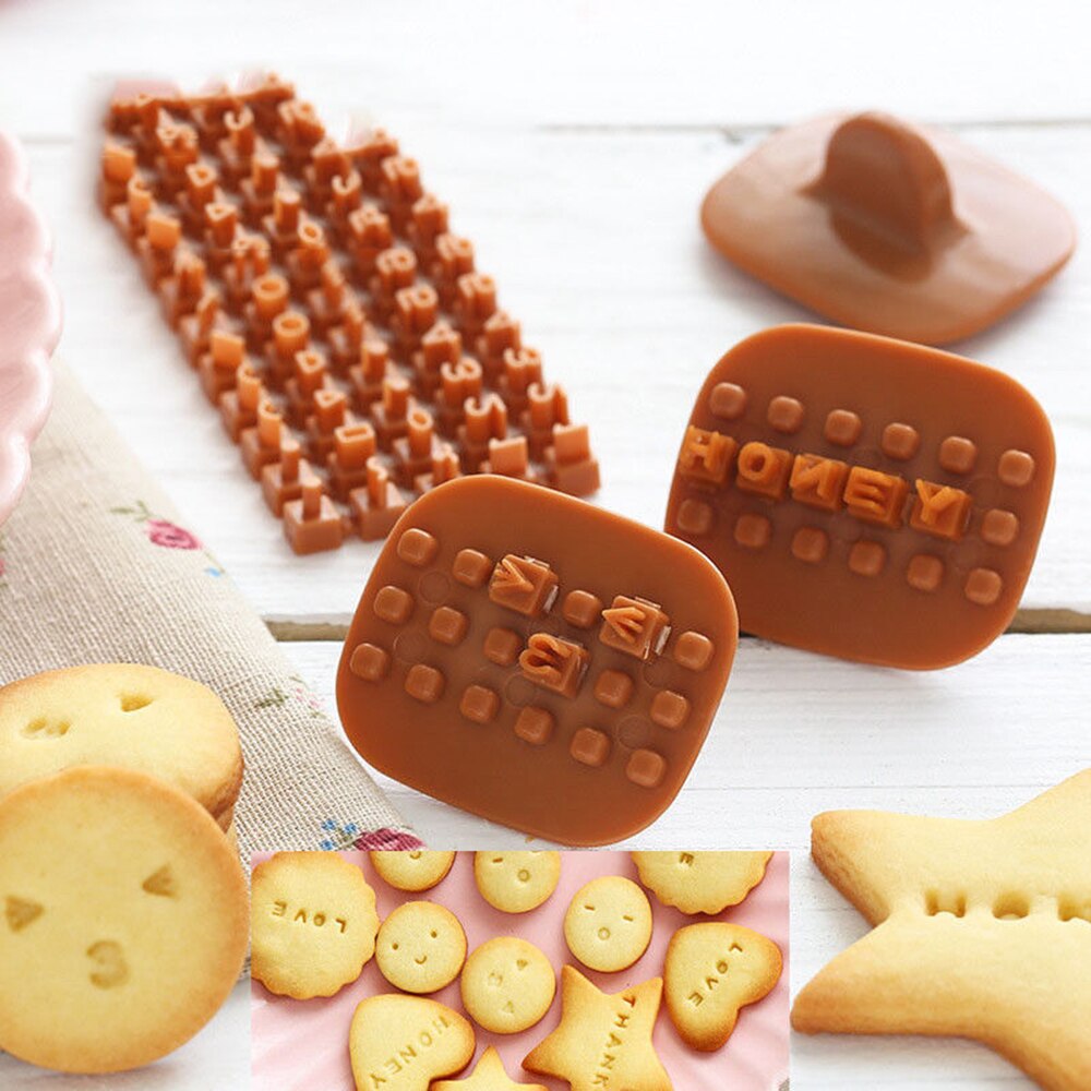 3D Alfabet Brief Biscuit Cookie Cutter Drukt Stempel Embosser Mould Cake Bakken Diy Decorating Gereedschap