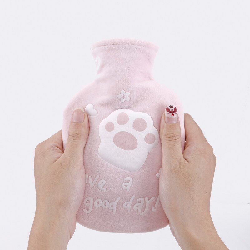 350ml søde kat trykt vandflaske håndvarmer stress smertelindringsterapi vinter varm varme piger håndfødder vandpose