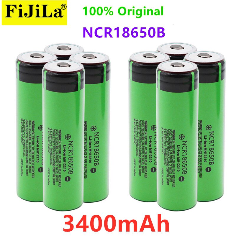 neue Original NCR18650B 3,7 v 3400mAh 18650 lithium-akku für Panasonic taschenlampe batterien + Spitzen
