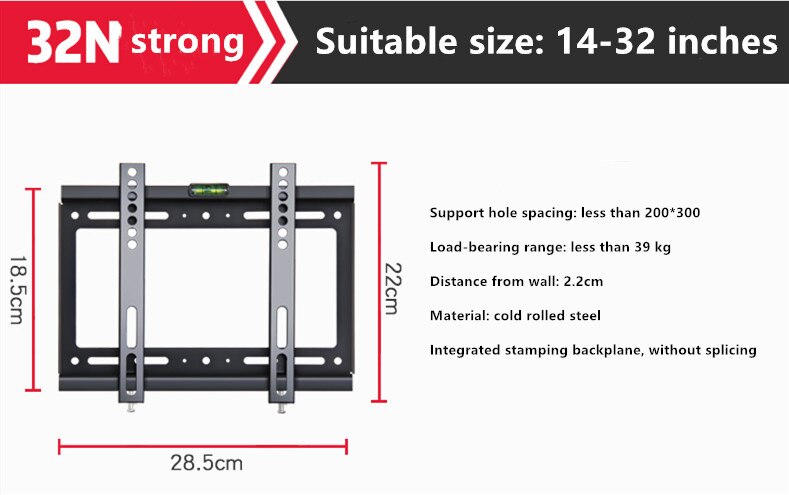 Wall TV support shelf 29 32 40 42 55 65 70 75 inches universal tv stand tv lift: 1