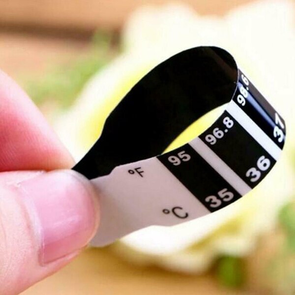Novedad , 10 Uds., termómetro de cabeza con tira para la frente para bebés y niños, medidor de temperatura Flexible reutilizable LFX-ING