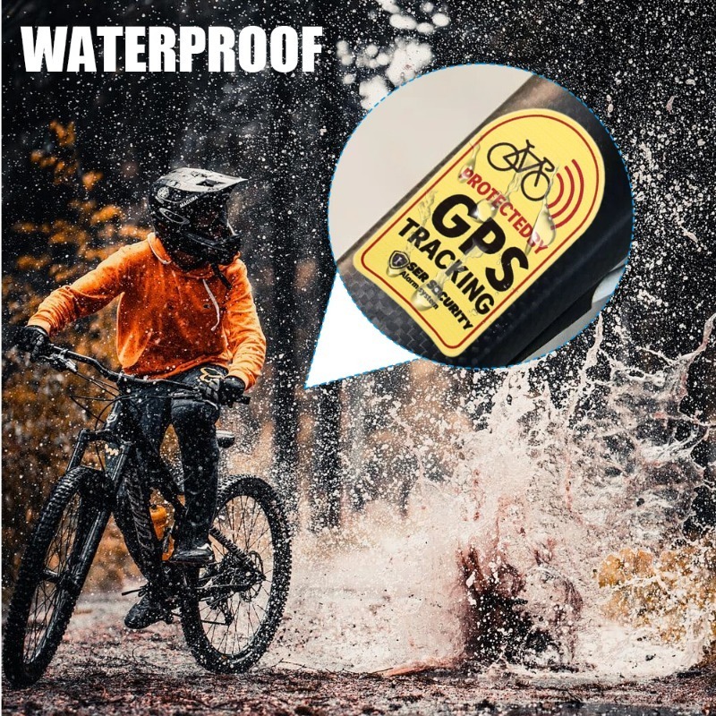 1/2set Fiets GPS Sticker Scooter Motorfiets Anti-Diefstal Waarschuwing Sticker Tracking Reflecterende Waterdichte Paster Fietsaccessoires