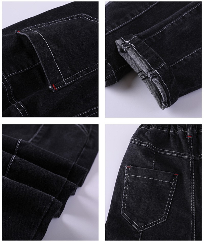 Jeans droits pour garçons de 4 à 11 ans, vêtements tendance, pantalons longs en Denim pour enfants, classiques, décontractés