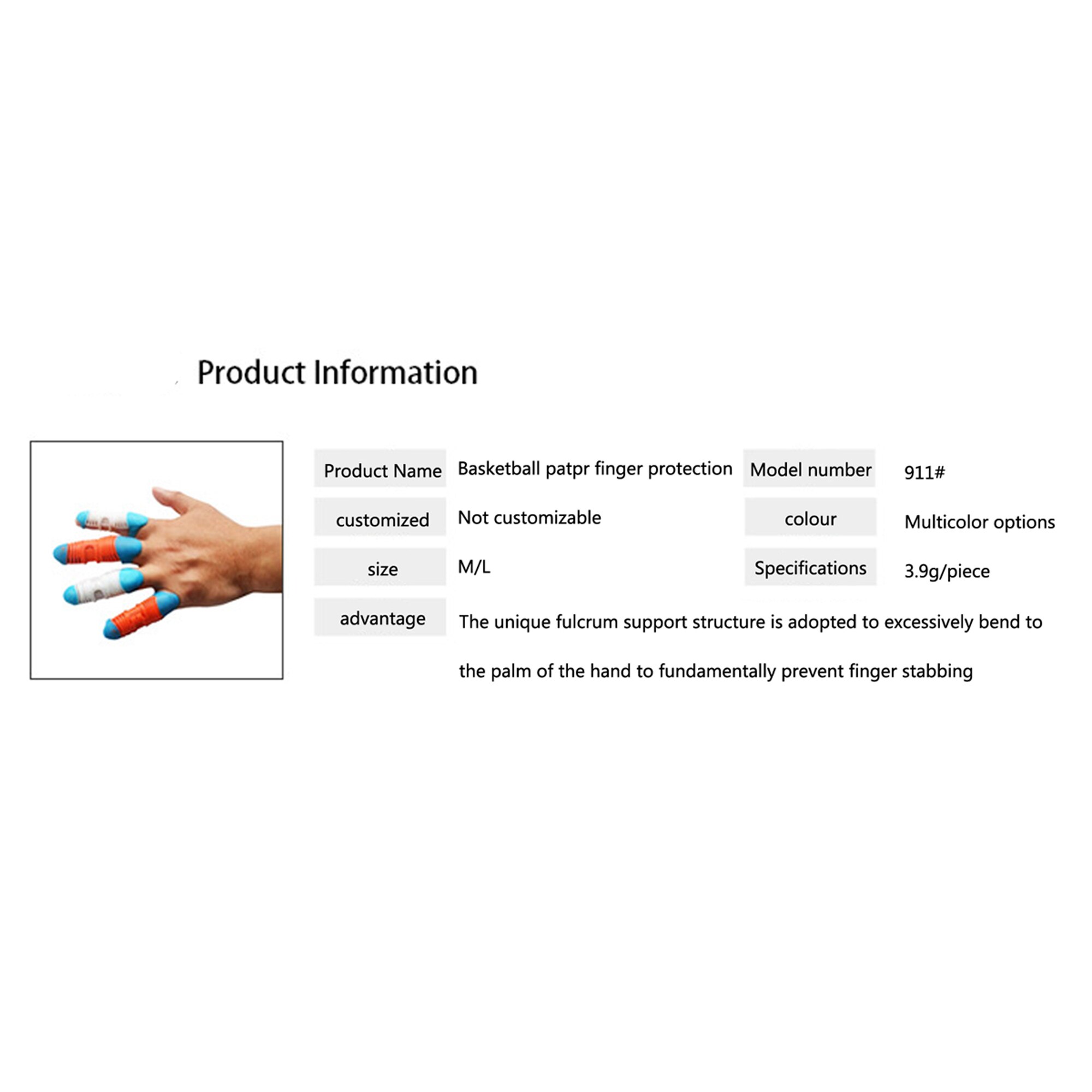 Blue Basketball Hand Guard Anti-Valgus Joint Protection Practical And Flexible Blue Safety Tool for Outdoor Sports