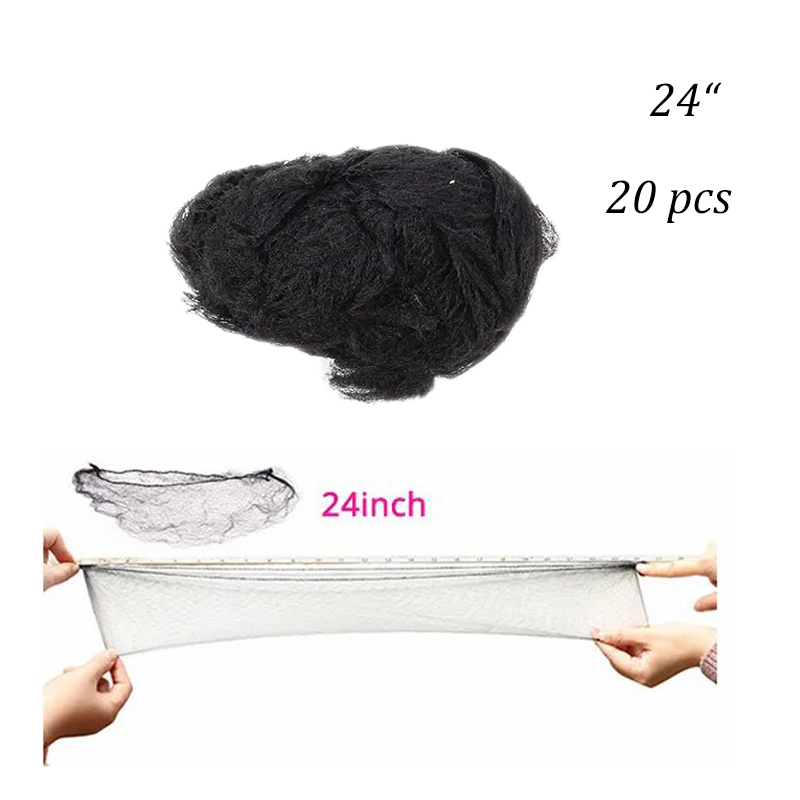20 pz durevole nylon retina per capelli per panino strumento per lo messa in piega dei capelli nero beige marrone 5mm retina per capelli per parrucche rete per capelli messa in piega retine per capelli: bionda