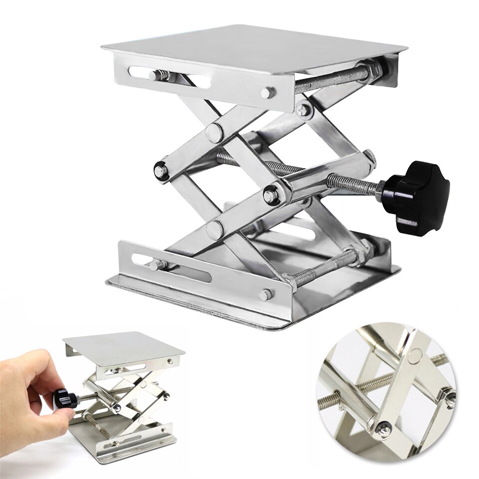 4'x4' Aluminum Router Lift Table Woodworking Engraving Lab Lifting Stand Rack Lift Platform Woodworking Benches Lifter