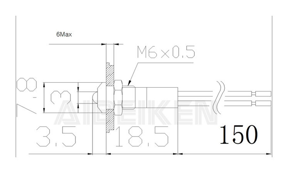 Mini 6 mm voyants led 12v 24v 110v 220v étanche  ip65 feux de signalisation voyant d'avertissement