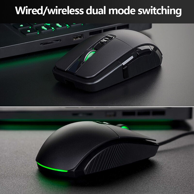 Originele xiaomi draadloze gamingmuis 7200 dpi rgb-achtergrondverlichting game optische oplaadbare 32- -bits arm usb 2.4 ghz computermuis