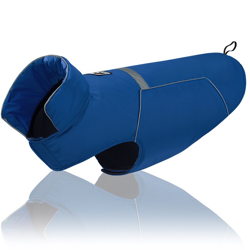 Reflective Pets Clothing Safe Waterproof Dog Jacket Coat Dog Pet Clothes Solid Keep Warm Dogs Winter Outdoor Coats: Blue / XXXL